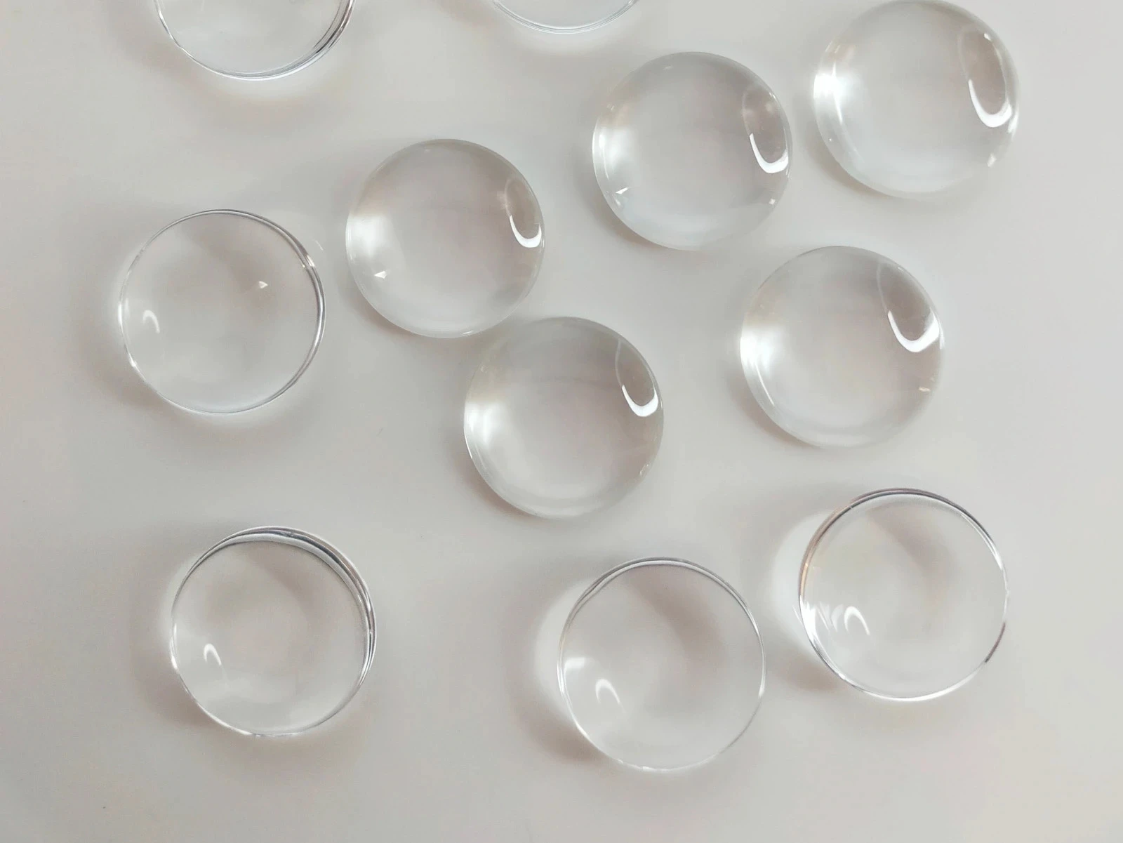 15 cabochões transparentes de 25mm em vidro 6755 – photo 3
